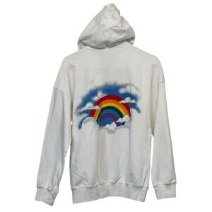 BP Be Proud Hoodie, Full Zip, Pockets and Adjustable Hoodie, White, Unisex XS